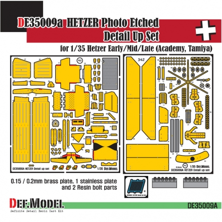 Hetzer PE Full Detail Up set (Early/mid/late) (for Academy/Tamiya 1/35)