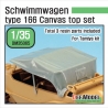 Schwimmwagen Type 166 Canvas top (for Tamiya 1/35)
