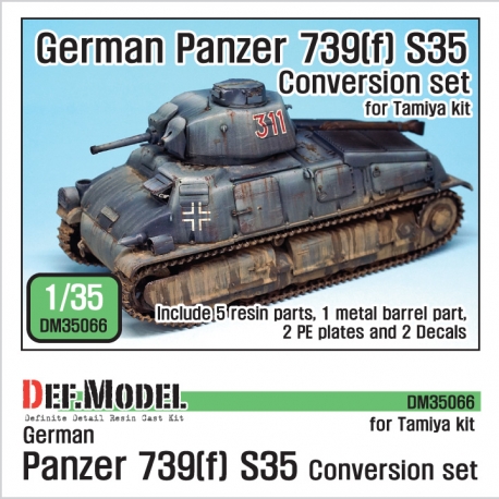 German Panzer 739(f) S35 Conversion set (for Tamiya 1/35)