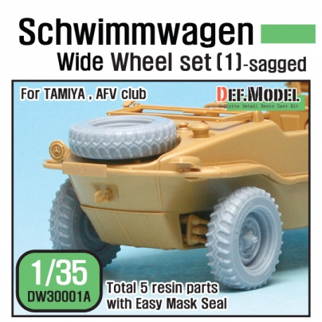 Schwimmwagen Wide Tire(continental)-Sagged (for Tamiya 1/35)