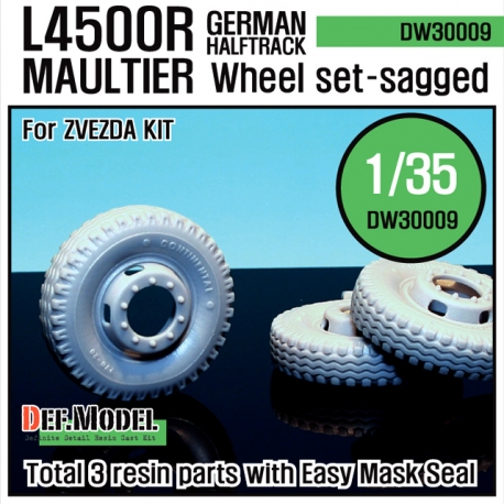 WW2 German L4500 R Maultier Wheel set (for Zvezda 1/35)