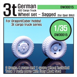 WW2 German 3t Cargo truck Wheel set (for Dragon 1/35)