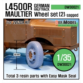 WW2 German L4500 R Maultier Wheel set 2 (for Zvezda 1/35)