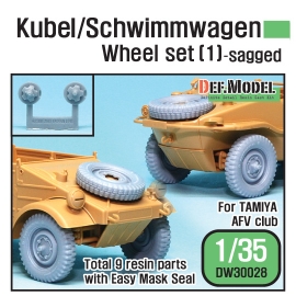 WW2 German VW Wheel set (for Tamiya 1/35)