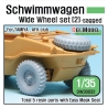 WW2 German Schwimmwagen Wide Wheel set 2 - DEKA (for Tamiya 1/35)