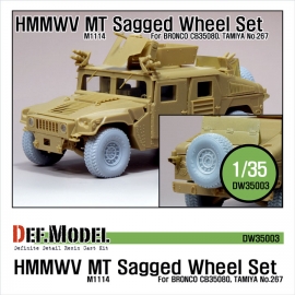 HMMWV MT Sagged Wheel set -Sagged (for Bronco 1/35 M1114)