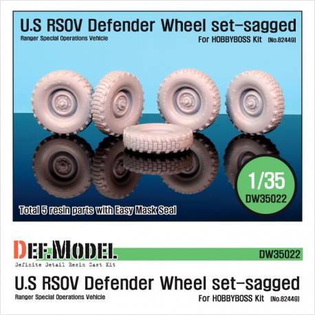 U.S RSOV Defender Sagged wheel set (for Hobbyboss 1/35)