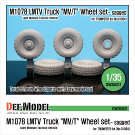 M1078 LMTV Truck "MV/T" Sagged Wheel set (for Trumpeter 1/35)