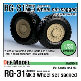 RG-31 Mk.3 Sagged Wheel set (for Kinetic 1/35)