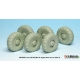 French VAB Sagged Wheel set 1-Mich. XL (for Heller 1/35 6 wheel included)