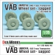 French VAB Sagged Wheel set 2-Uniroyal (for Heller 1/35 6 wheel included)