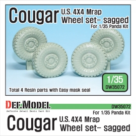 US Cougar 4X4 MRAP Sagged Wheel set (for Panda 1/35)