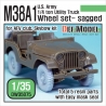 US M38A1 4X4 truck Sagged Wheel set (for AFV club 1/35)