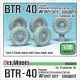 Russian BTR-40 Sagged Wheel set (for Trumpeter 1/35)