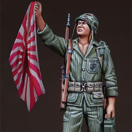WWII-Korean War USMC Holding Flag