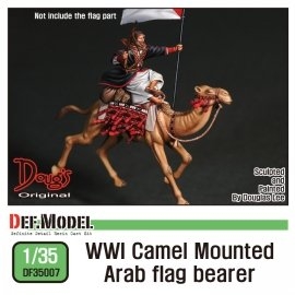 WWI camel mounted Arab flag bearer