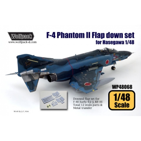 F-4 Phantom II Hard Wing Flap down set (for Hasegawa 1/48)