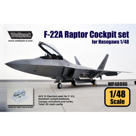 F-22A Raptor Cockpit set (for Hasegawa 1/48)