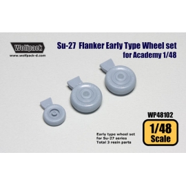 Su-27 Flanker Early type wheel set (for Academy 1/48)