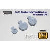 Su-27 Flanker Early type wheel set (for Academy 1/48)