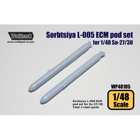Wolfpack 1/48 resin Sorbtsiya L-005 ECM pod set for Su-27/30/33 - WP48105 Wolfpack 1/48 resin Sorbtsiya L-005 ECM pod set for Su-27/30/33 - WP48105