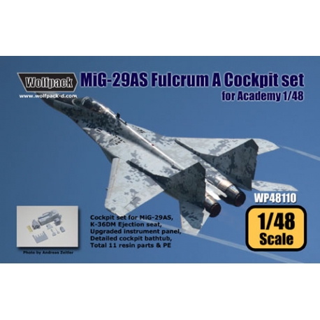 MiG-29AS (9.12AS) Fulcrum A Cockpit set (for Academy 1/48)