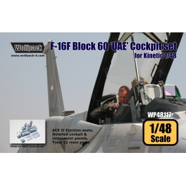 F-16F Block 60 'UAE' Cockpit set (for Kinetic 1/48)