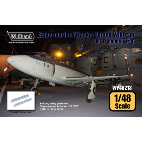Wolfpack 1/48 Supermarine Attacker Fold Wing set for Trumpeter - WP48213 Wolfpack 1/48 Supermarine Attacker Fold Wing set for Trumpeter - WP48213