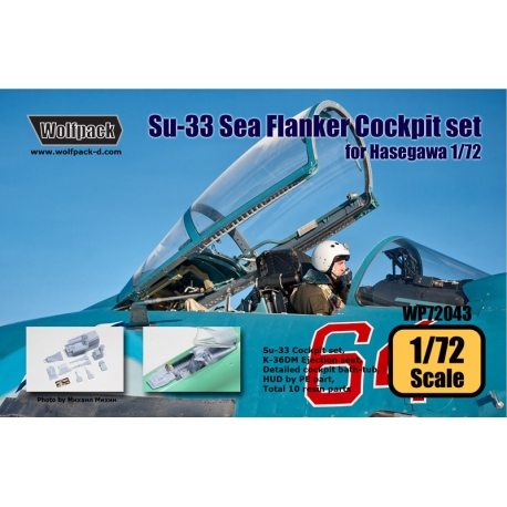 Wolfpack 1/72 scale resin Su-33 Sea Flanker Cockpit set for Hasegawa WP72043 Wolfpack 1/72 scale resin Su-33 Sea Flanker Cockpit set for Hasegawa WP72043