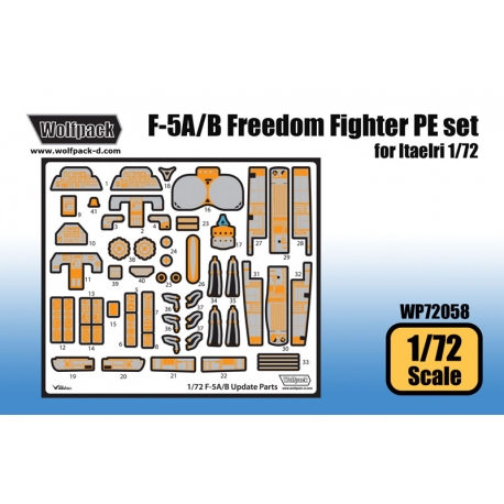 Wolfpack 1/72 scale resin F-5A/B Freedom Fighter Update PE for Italeri - WP72058
