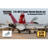 F/A-18E/F Super Hornet F414 Engine Nozzle set (for Hasegawa/Revell 1/72)