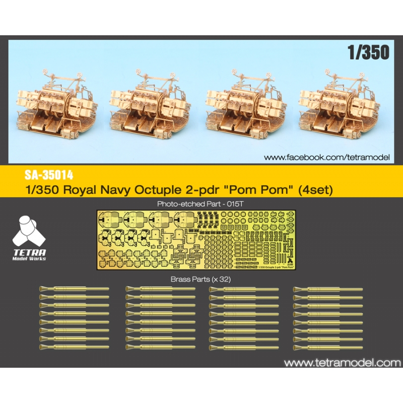 1/350 Royal Navy Octuple 2-pdr Pom” (4set)