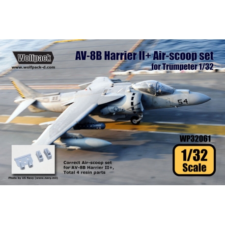 Wolfpack 1/32 resin AV-8B Harrier II & Correct Air-scoop set Trumpeter - WP32061 Wolfpack 1/32 resin AV-8B Harrier II & Correct Air-scoop set Trumpeter - WP32061