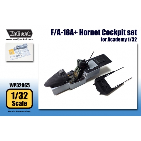 Wolfpack 1/32 scale resin F/A-18A+ Hornet Cockpit set for Academy Hornet WP32065 Wolfpack 1/32 scale resin F/A-18A+ Hornet Cockpit set for Academy Hornet WP32065