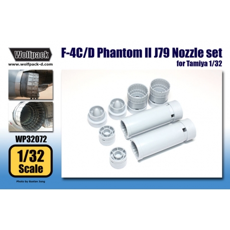 Wolfpack 1/32 F-4C/D Phantom ll J79 Engine Nozzle set for Tamiya - WP32072 Wolfpack 1/32 F-4C/D Phantom ll J79 Engine Nozzle set for Tamiya - WP32072