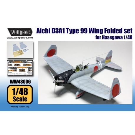1/48 Wolfpack Aichi D3A1 Type 99 Wing Folded set for Hasegawa WW48006 1/48 Wolfpack Aichi D3A1 Type 99 Wing Folded set for Hasegawa WW48006