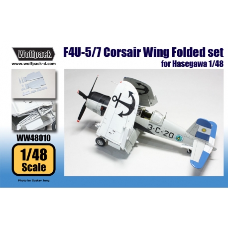 Wolfpack 1/48 scale F4U-5/7 AU-1 Corsair Wing Fold set for Hasegawa - WW48010 Wolfpack 1/48 scale F4U-5/7 AU-1 Corsair Wing Fold set for Hasegawa - WW48010