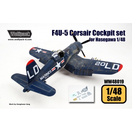 Wolfpack 1/48 scale resin F4U-5 Corsair Cockpit set for Hasegawa - WW48019 Wolfpack 1/48 scale resin F4U-5 Corsair Cockpit set for Hasegawa - WW48019
