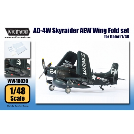 AD-4W Skyraider AEW Wing Fold set (for Italeri 1/48) - Modelling