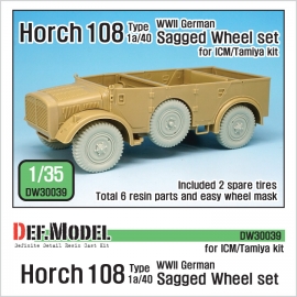 WW2 German Horch 108 typ1a/40 Wheel set 1(for ICM/Tamiya 1/35)