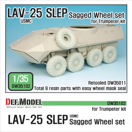 US LAV-25 SLEP "XML" Sagged Wheel set (for Trumpeter 1/35)