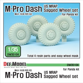 US MRAP M-pro Dash Sagged Wheel set (for Panda 1/35)