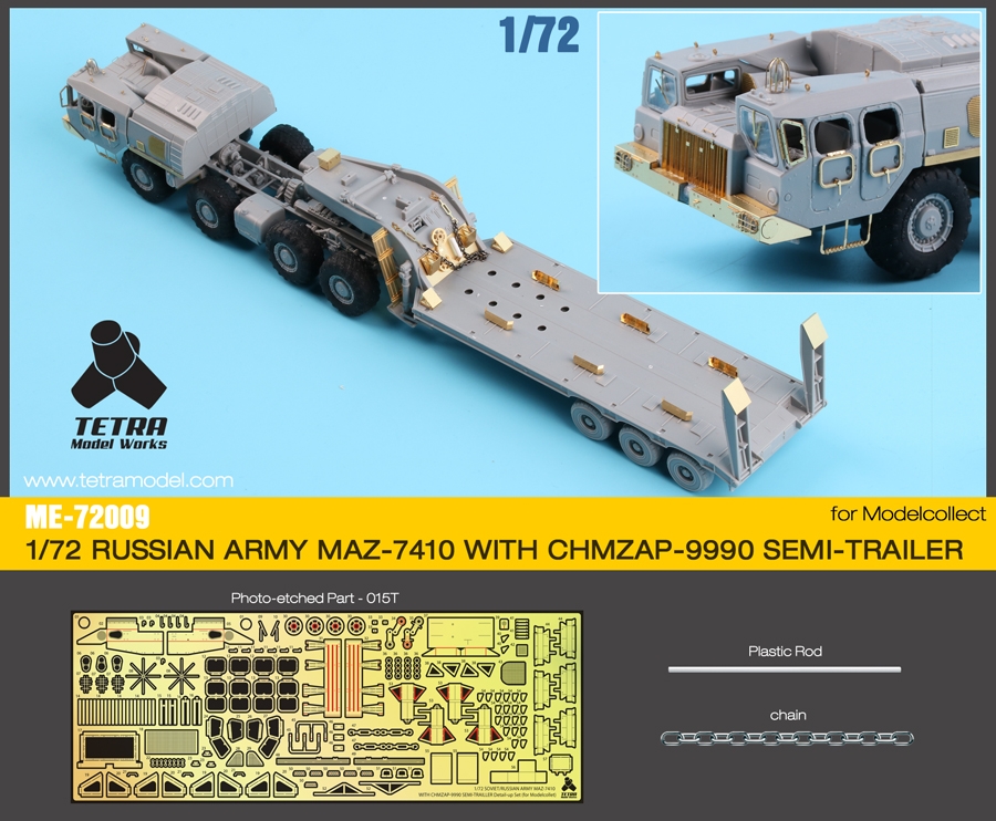 1/72 Russian MAZ-7410 w/ChMZAP-9990 Semi-Trailer Detail-up Set 
