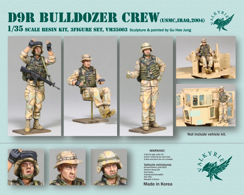 1/35 D9R Bulldozer Crew - USMC in Iraq 2004 (3 Figures