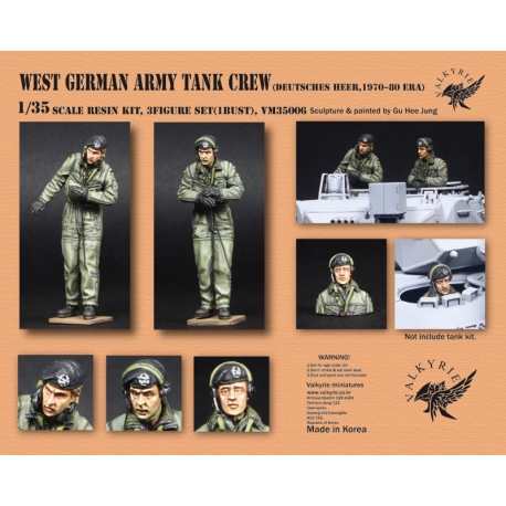 1/35 West German Army Tank Crew - 1970~80 Era (2 Figures and 1 Bust)