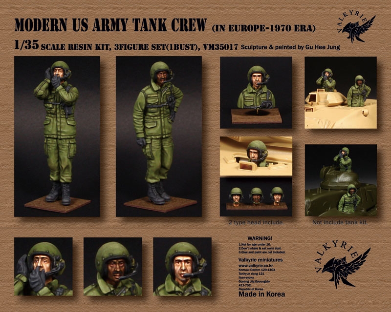 1/35 West German Army Tank Crew - 1970~80 Era (2 Figures and 1 Bust) -  Modelling Planet