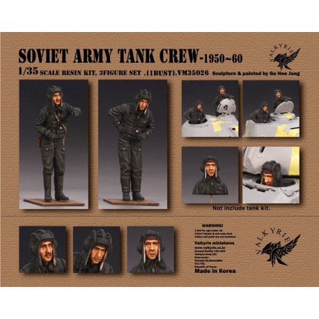 1/35 Soviet Army Tank Crew - 1950 ~ 60 Era (2 Figures and 1 Bust)
