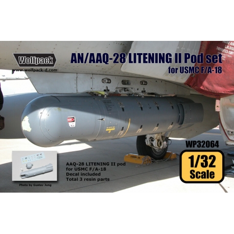 Wolfpack 1/32 scale AN/AAQ-28 LITENING II pod for Academy Hornet F/A-18 WP32064