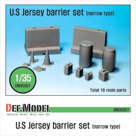 Modern 6ft Plastic Jersey Barrier set (4 PCS) 1/35