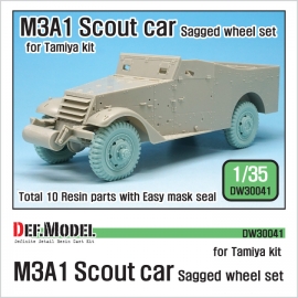 US M3A1 Scout car Sagged Wheel set 1/35
